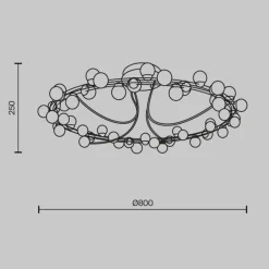 Lampa sufitowa Tessara Ø 80 cm (MOD081CL-L48G3K) - Maytoni
