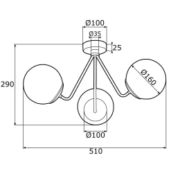 Lampa sufitowa TOMAR (1481) - ARGON