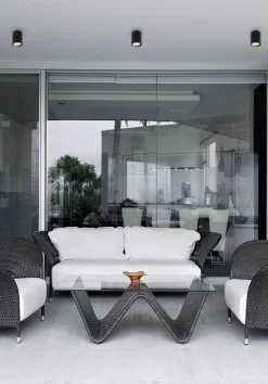 Lampa sufitowa TUB okrągła + pierścień ozdobny złoty (C0211) - Maxlight