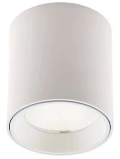Lampa sufitowa TUB okrągła + pierścień ozdobny biały RC (C0155) - Maxlight