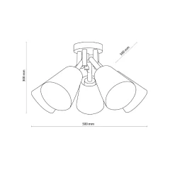 Lampa sufitowa VAIO NATURE 5 PŁ.(575) - TK Lighting