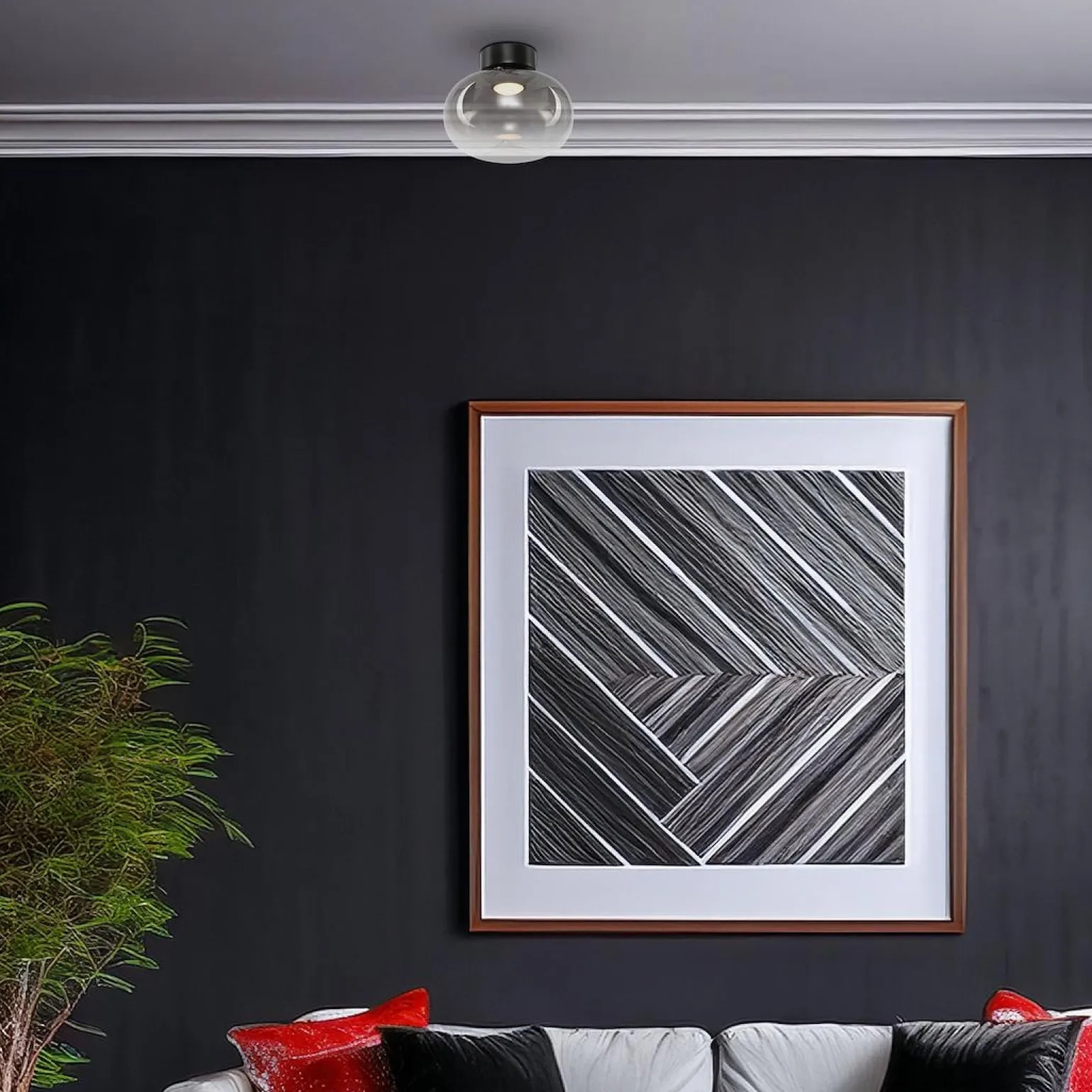 Lampa sufitowa VASO SMOKED 4W (ML1409) - Milagro