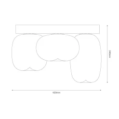 Lampa sufitowa VASO WHITE 12W (ML1413) - Milagro