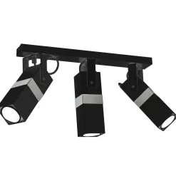 Lampa sufitowa VIDAR BLACK/CHROME 3xGU10 (MLP6286) - Milagro