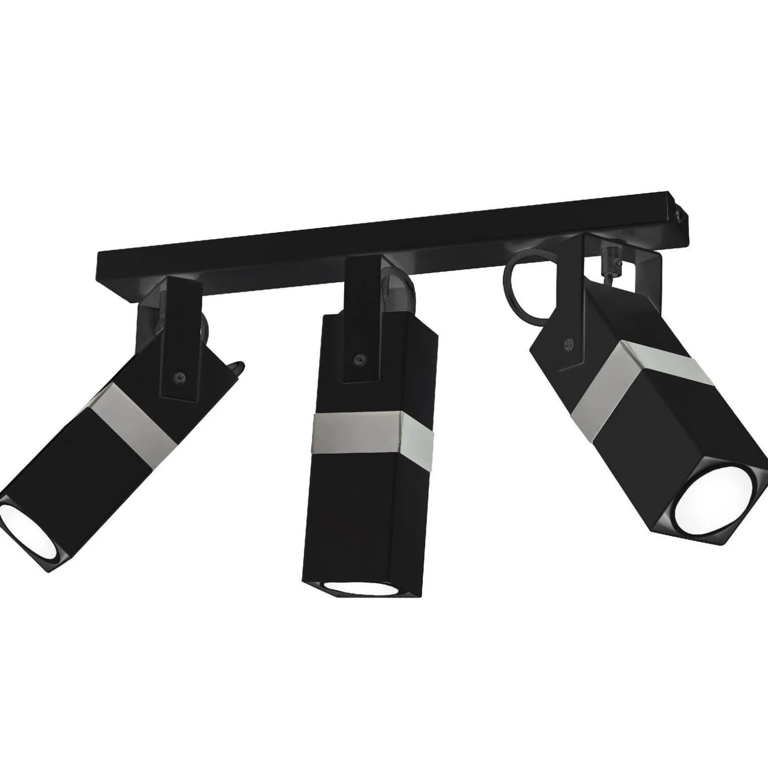 Lampa sufitowa VIDAR BLACK/CHROME 3xGU10 (MLP6286) - Milagro