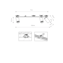 Lampa sufitowa wpuszczana MONO SURFACE (7835) - Nowodvorski