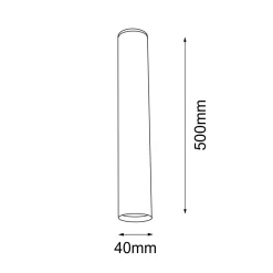 Lampa sufitowa Yabu 50 - Czarny (500 mm) (1089) - Shilo