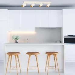 Lampa sufitowa z pilotem Parma 4xGU10 + LED (LP-0612/4C WH) - Light Prestige