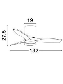 Lampa sufitowa z wiatrakiem GUARAYOS (LE44967) - Luces Exclusivas