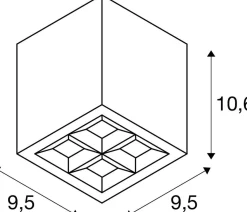 Lampa sufitowa zewnętrzna S-CUBE (1007461) - SLV