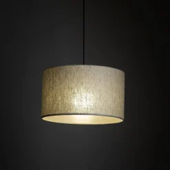 Lampa szynowa wisząca z abażurem TRACER LINEN 380 TRÓJOBWODOWY 1XE27 (10690) - TK Lighting