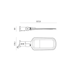 Lampa Uliczna Parkowa VESPA LED 60W 6600lm 4000K - KOBI