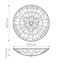Lampa w stylu Tiffany - Plafon Inglenook Valiant brąz (QZ-INGLENOOK-F-SMALL) - Elstead Lighting