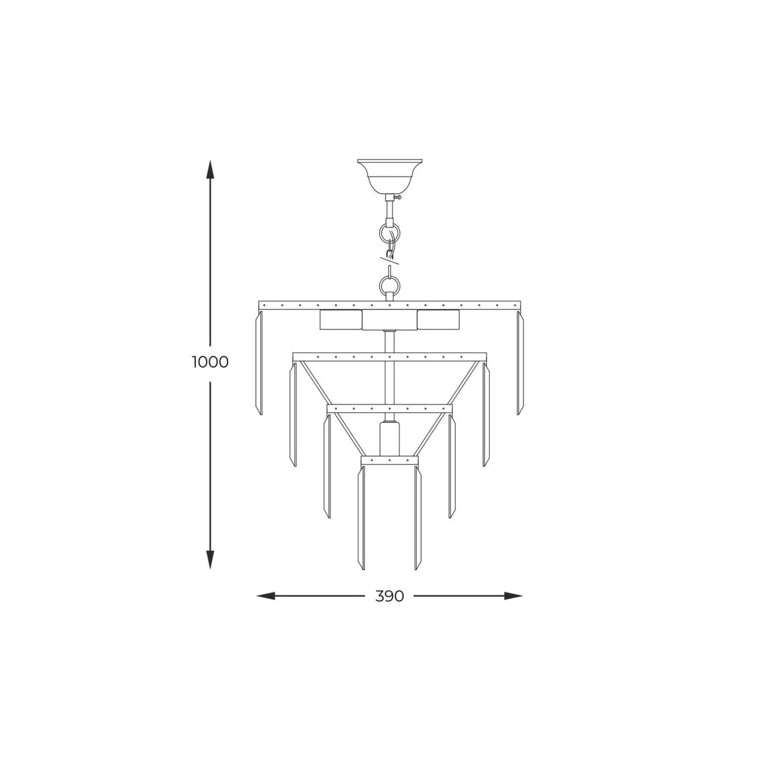 LAMPA WISZĄCA - AMEDEO (17106/4+1-CHR) - Zuma Line