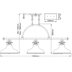 Lampa wisząca Emery (QZ-EMERY3P-WS) - Elstead Lighting