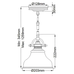 Lampa wisząca Emery (QZ-EMERY-P-S-WS) - Elstead Lighting