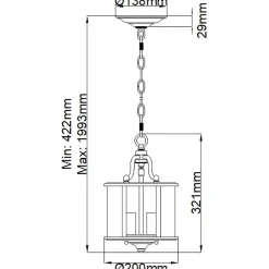 Lampa wisząca Gentry (HK-GENTRY-P-S-PN) - Elstead Lighting