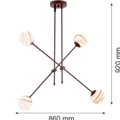 Lampa wisząca 4 pł. ABSOS (1842) - Argon