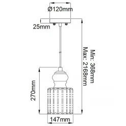 Lampa wisząca Riviera (KL-RIVIERA-P-B) - Elstead Lighting