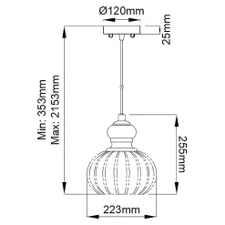 Lampa wisząca Riviera (KL-RIVIERA-P-A) - Elstead Lighting