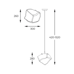 LAMPA WISZĄCA - ROCK (P0488-01B-U8AC) - Zuma Line