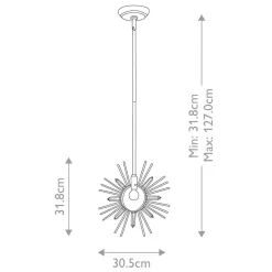 Lampa wisząca Sun King (GN-SUN-KING-P-G) - Elstead Lighting
