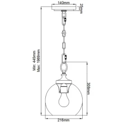 Lampa wisząca Tabby (FE-TABBY-P-S) - Elstead Lighting