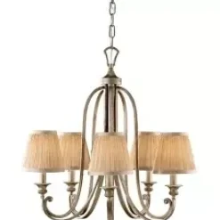 Lampa wisząca ABBEY kol. SILVER SAND (FE/ABBEY5) - Feiss - Elstead Lighting - żyrandol