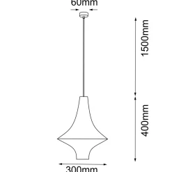 Lampa wisząca Alda S - Beżowa (300 mm) (5117) - Shilo