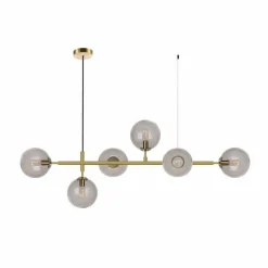 Lampa wisząca Alisa transparentno-złota (LP-005/6P TR) - Light Prestige