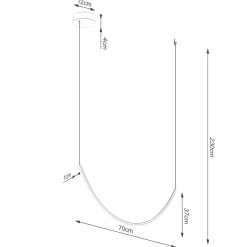 Lampa wisząca ALVAR 1 czarny LED 3000K (TH.545) - Thoro Lighting