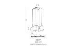 Lampa wisząca Amber Milano AZZARDO (AZ3172)