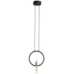 Lampa wisząca AMICI led czarno złota 27 cm (ST-D7774 black) - Step into Design
