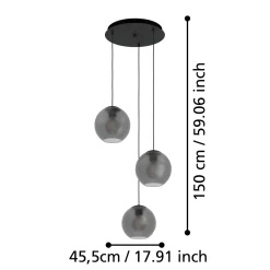 Lampa wisząca ARANGONA czarna (390213) - EGLO