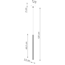 Lampa wisząca ARCHE 1 czarna (SL.1338) - Sollux Lighting