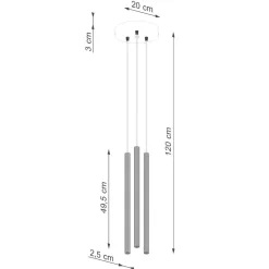 Lampa wisząca ARCHE 3P biała (SL.1340) - Sollux Lighting