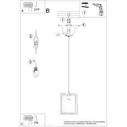 Lampa wisząca ARIES wenge (SL.1311) - Sollux Lighting