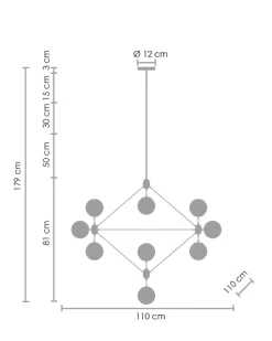 Lampa wisząca ASTRIFERO-15 (ST-9047-15 transparent) - Step into Design