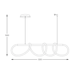 Lampa wisząca BALBO złota (20006PM-GD) - Zuma Line