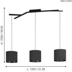Lampa wisząca BALNARIO czarna (39886) - EGLO