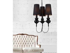 Lampa wisząca BAROCO 3 (AD-7121S-3BK - Azzardo) - żyrandol