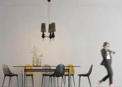 Lampa wisząca BAROCO 3 (AD-7121S-3BK - Azzardo) - żyrandol