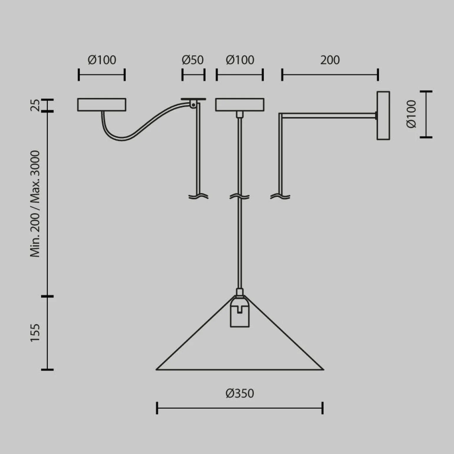 Lampa wisząca Basic colors (MOD167PL-01B) - Maytoni