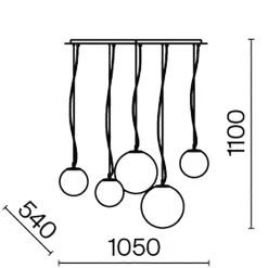 Lampa wisząca Basic form 5 duża (MOD321PL-05W1) - Maytoni