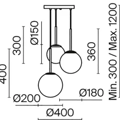 Lampa wisząca Basic form złota 3 (MOD321PL-03G1) - Maytoni
