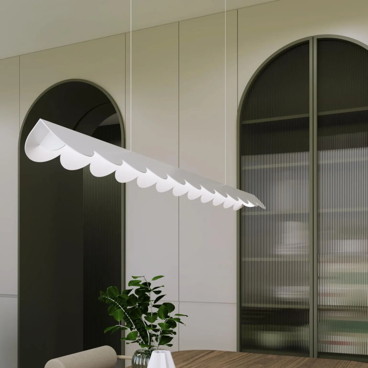 Lampa wisząca BISCUIT biała LED 3000K (TH.467) - Thoro Lighting