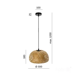 Lampa wisząca BOHO BAKU S 1xE27 Kobi Design (002160KOB) - KOBI LIGHT