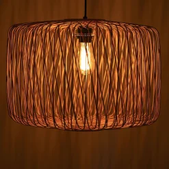 Lampa wisząca Boho bambusowa 38x38x128cm (55877-017) - DIJK