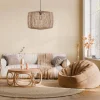 Lampa wisząca Boho bambusowa 46x46x134cm (55878-017) - DIJK