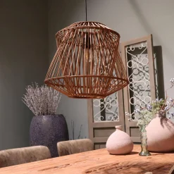 Lampa wisząca Boho bambusowa 46x46x140cm (55706-017) - DIJK